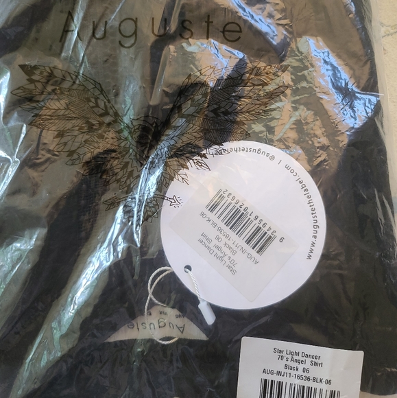 New Auguste Starlight Dancer Angel Black Blouse XS - Picture 10 of 16